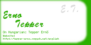 erno tepper business card